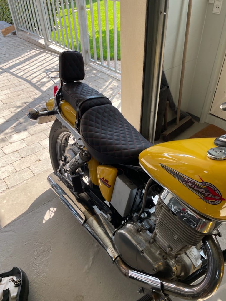 motorcykel sæde
